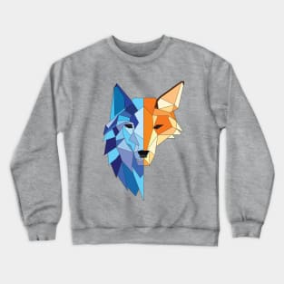 Geometric Wolf/Fox Crewneck Sweatshirt